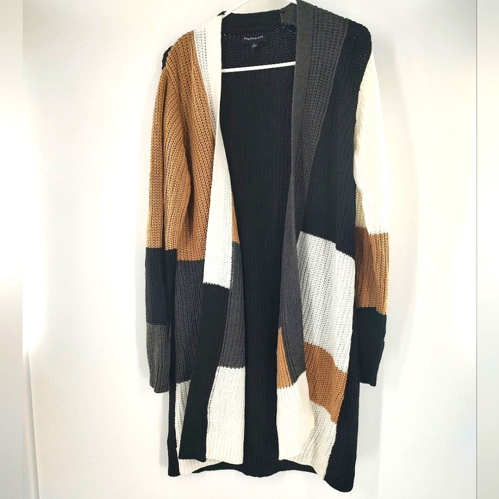 Fortune & Ivy Multi - Colored Open Front Cardigan  Various Sizes